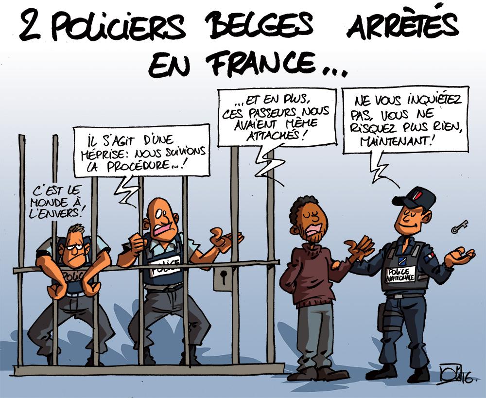 Police Belgique France Migrant Les Humeurs DOli