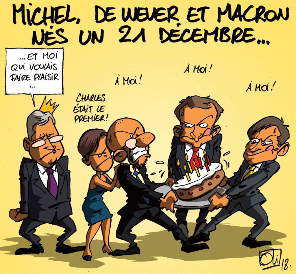 Résultat de recherche d'images pour "charles michel macron cartoon"