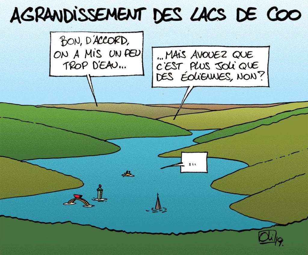 Agrandir les lacs de Coo