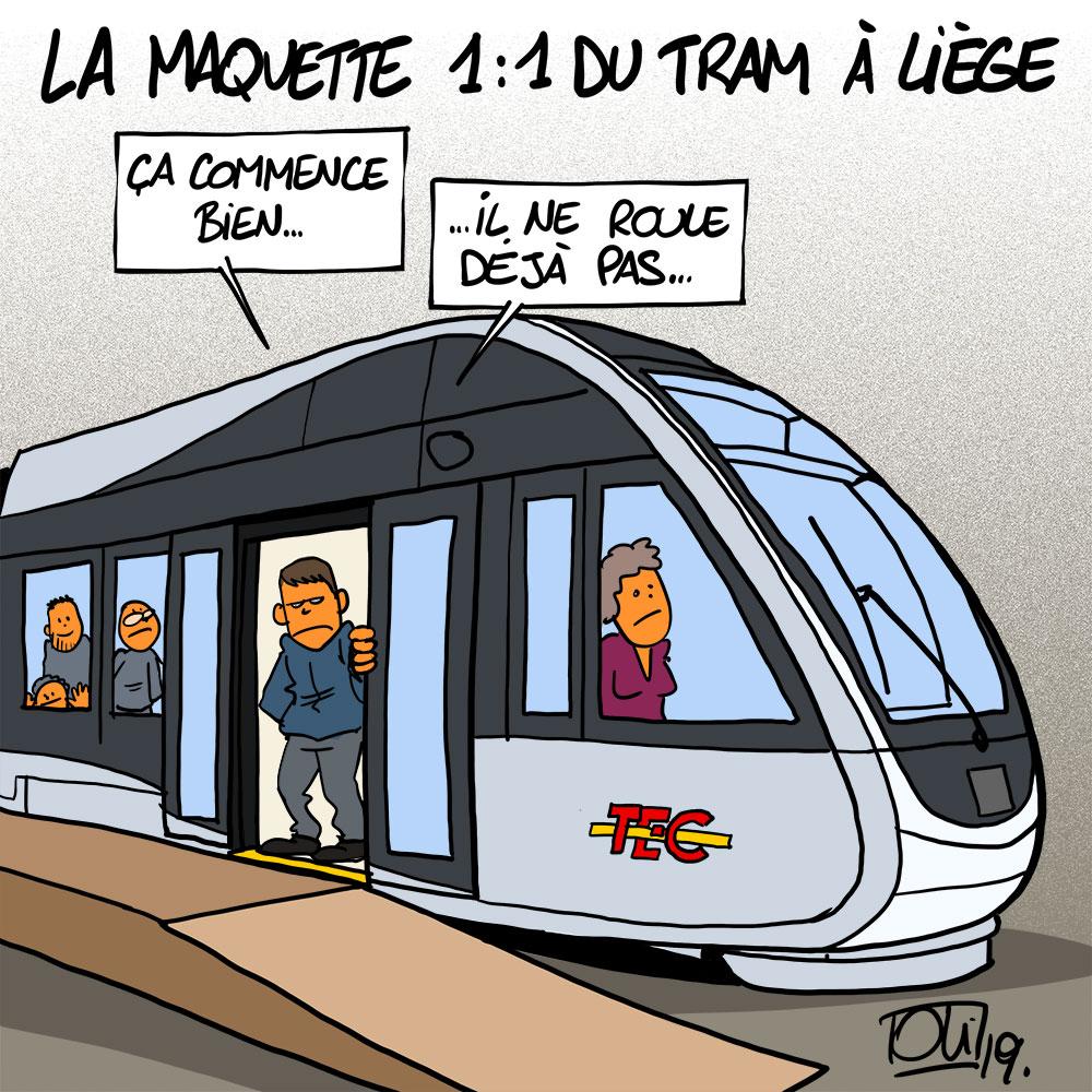 Le tram en maquette à Liège