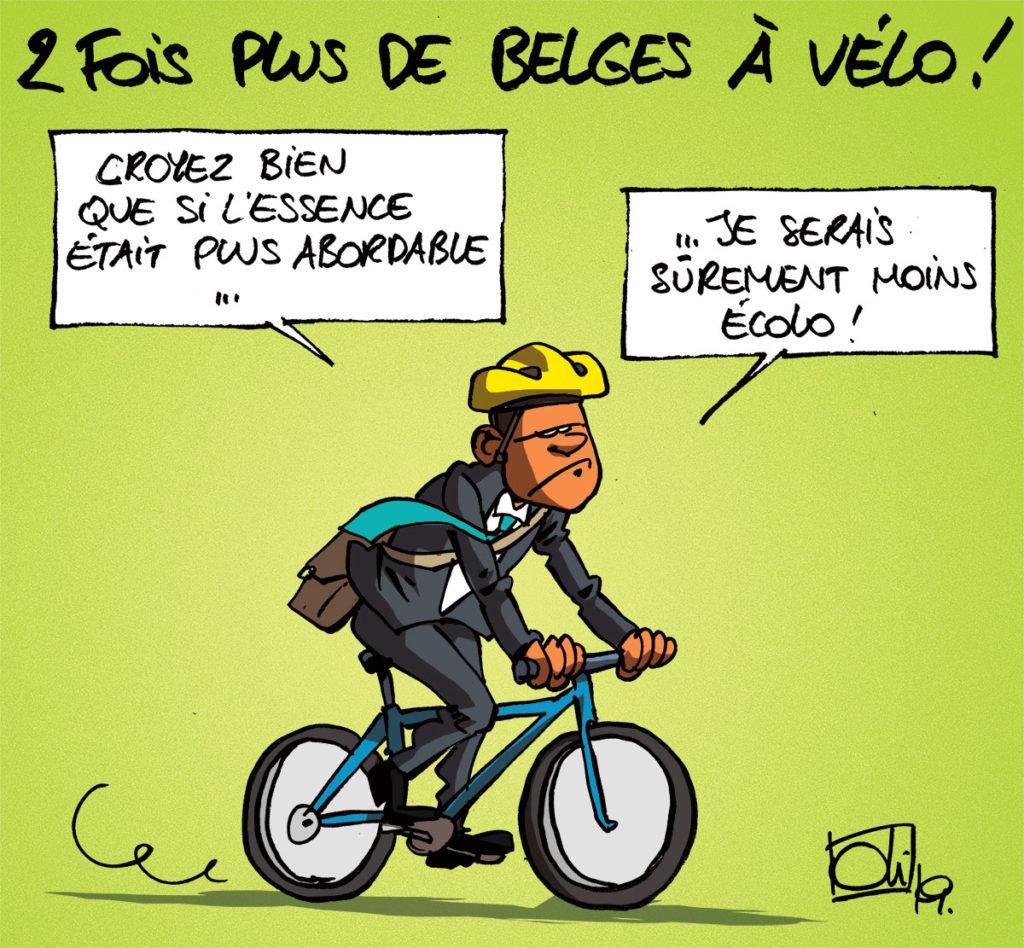 2 fois plus de belges à vélo