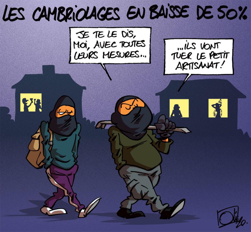 Cambriolages en baisse