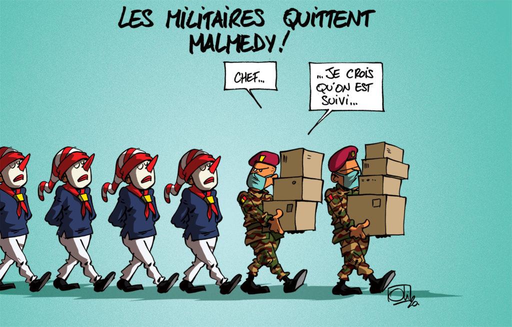 Les militaires quittent Malmedy