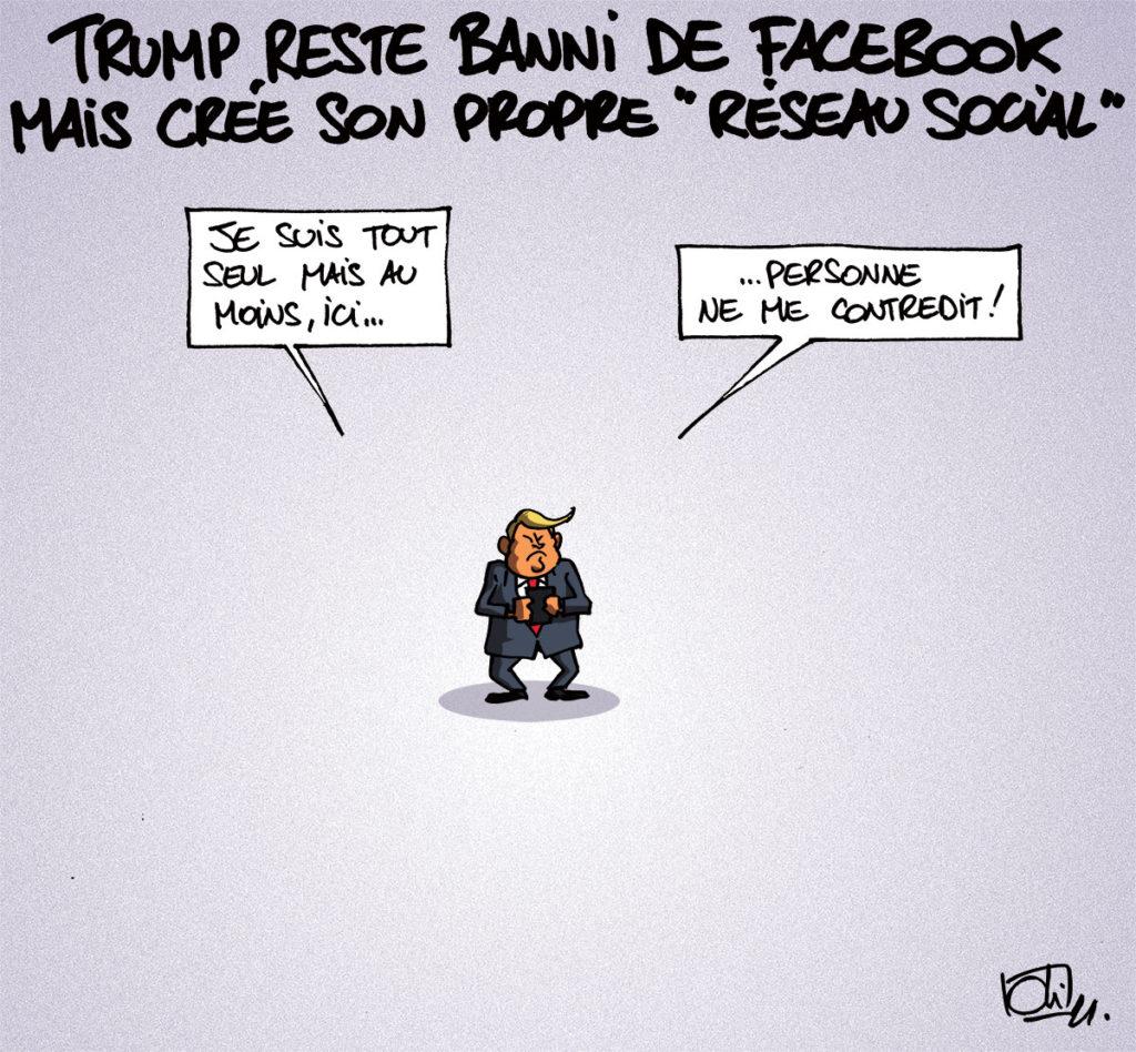 Trump reste banni de Facebook