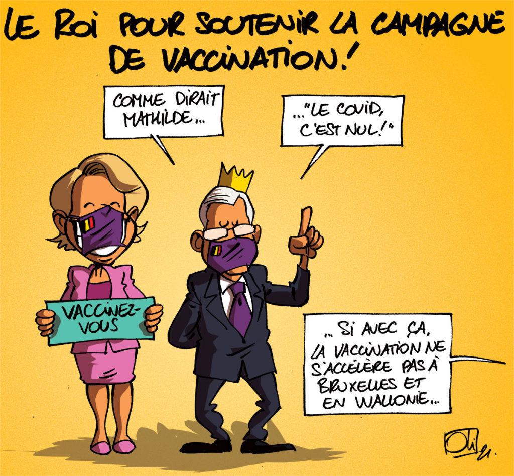 Le roi pour soutenir la vaccination