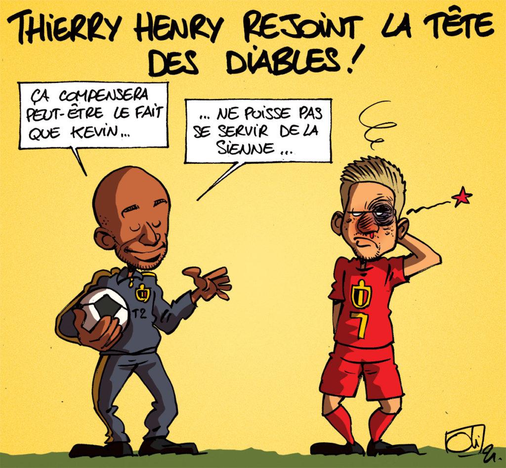 Thierry Henry avec les belges