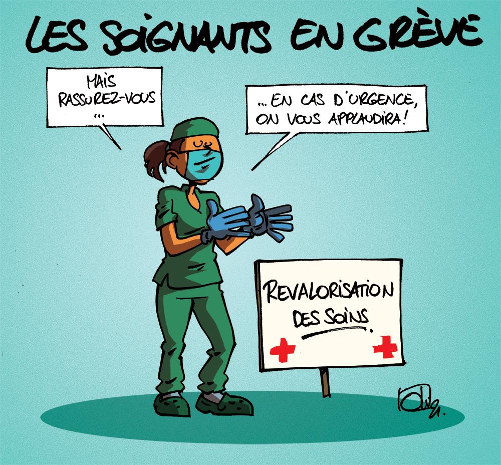 Les soignants en grève