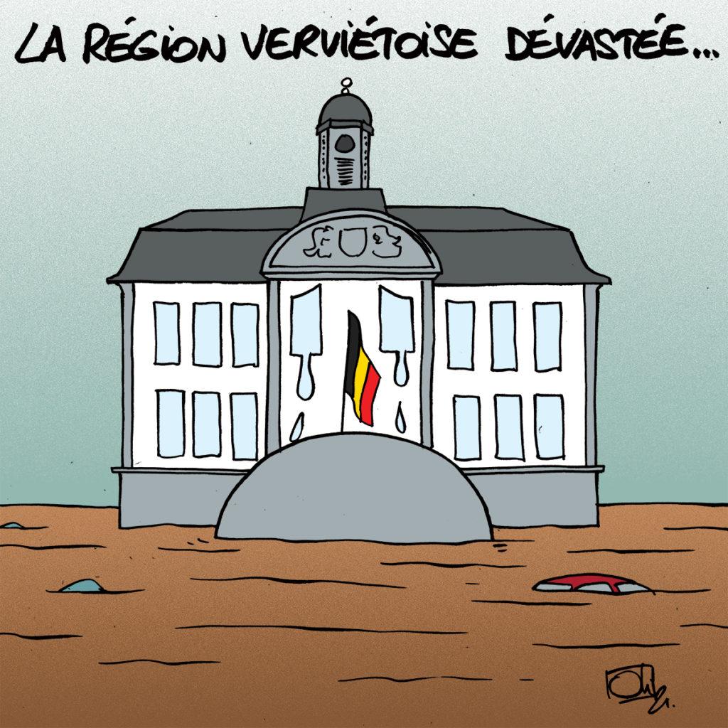 La région verviétoise dévastée aussi...