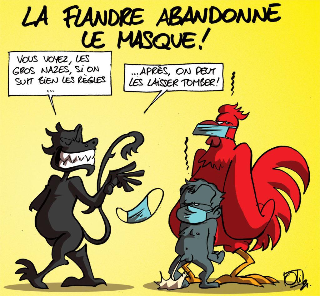 La fin du masque en Flandre