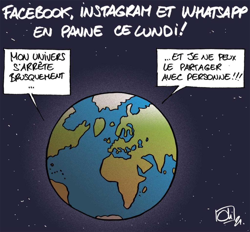 Facebook, Instagram et Whatsapp en panne !