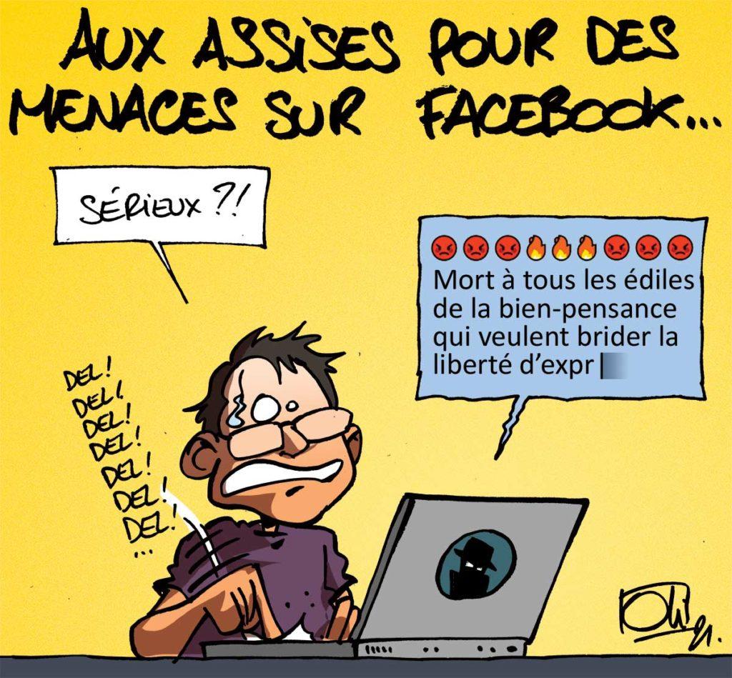 Aux assises pour des propos sur Facebook