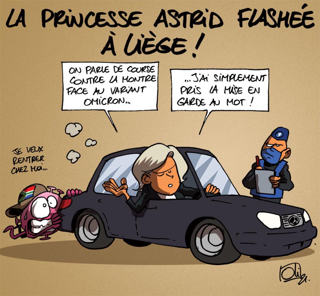 Astrid flashée à Liège