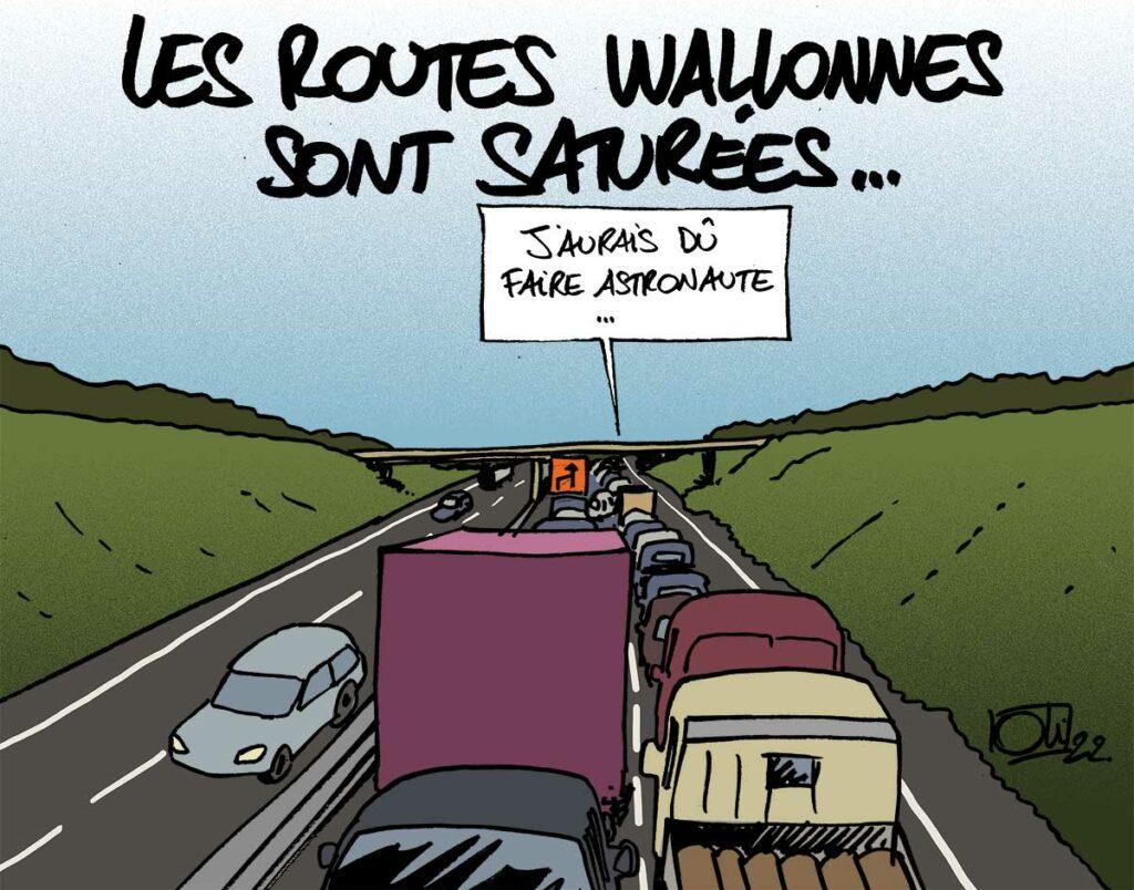 Les routes wallonnes saturées !