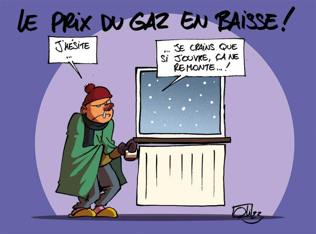 Le prix du gaz en baisse