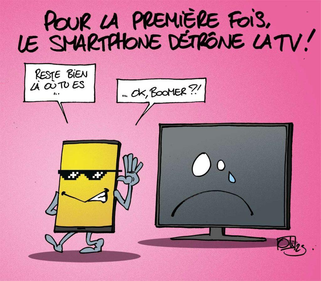 Médias : le smartphone détrône la TV