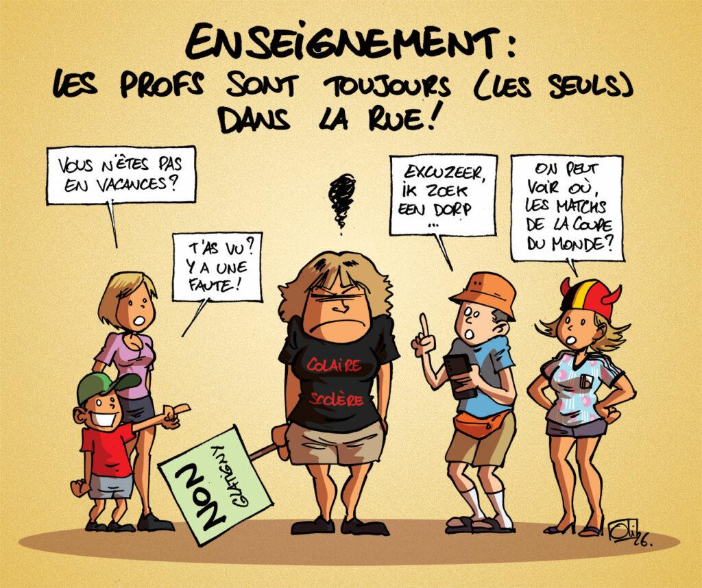 Les profs toujours dans la rue
